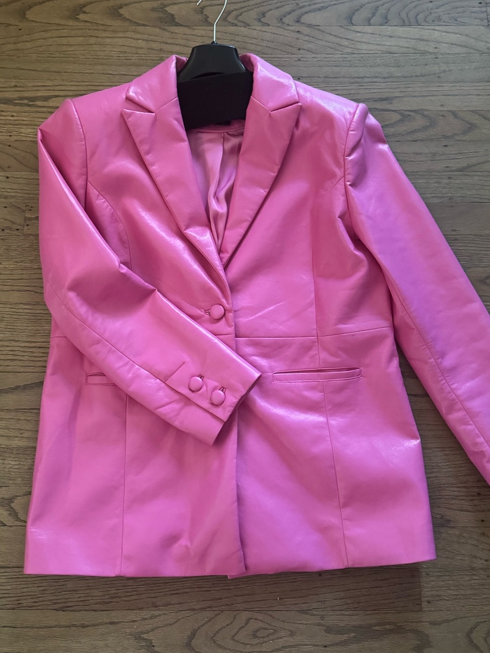 AsbyDf Jordan recycled leather blazer in bubblegum pink size M